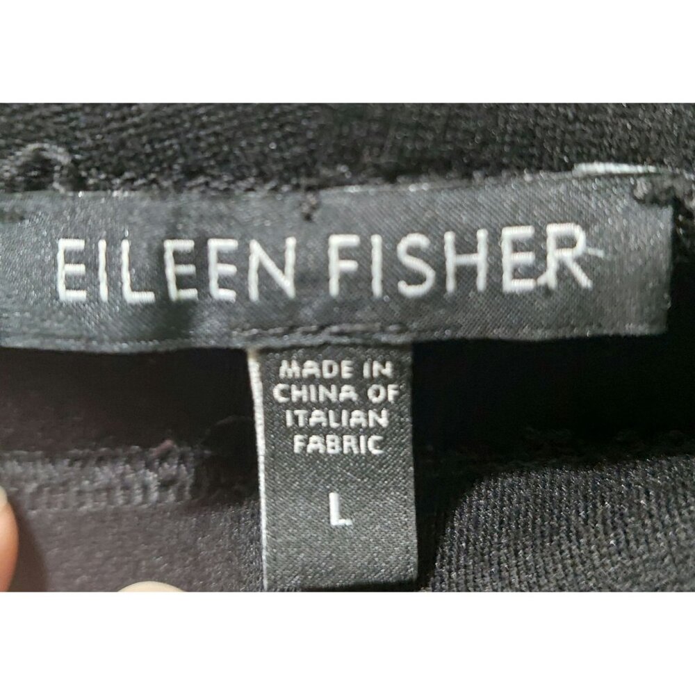 Eileen Fisher Women's Black Stretch Pants Size Large - Picture 3 of 8